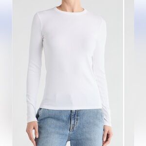 NWT Organic Pima Cotton Everyday Ribbed Long Sleeve Top!